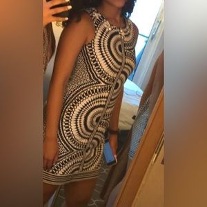 blue and white elegant dress